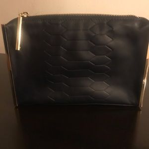 NWOT Cavalli Classic Navy blue clutch